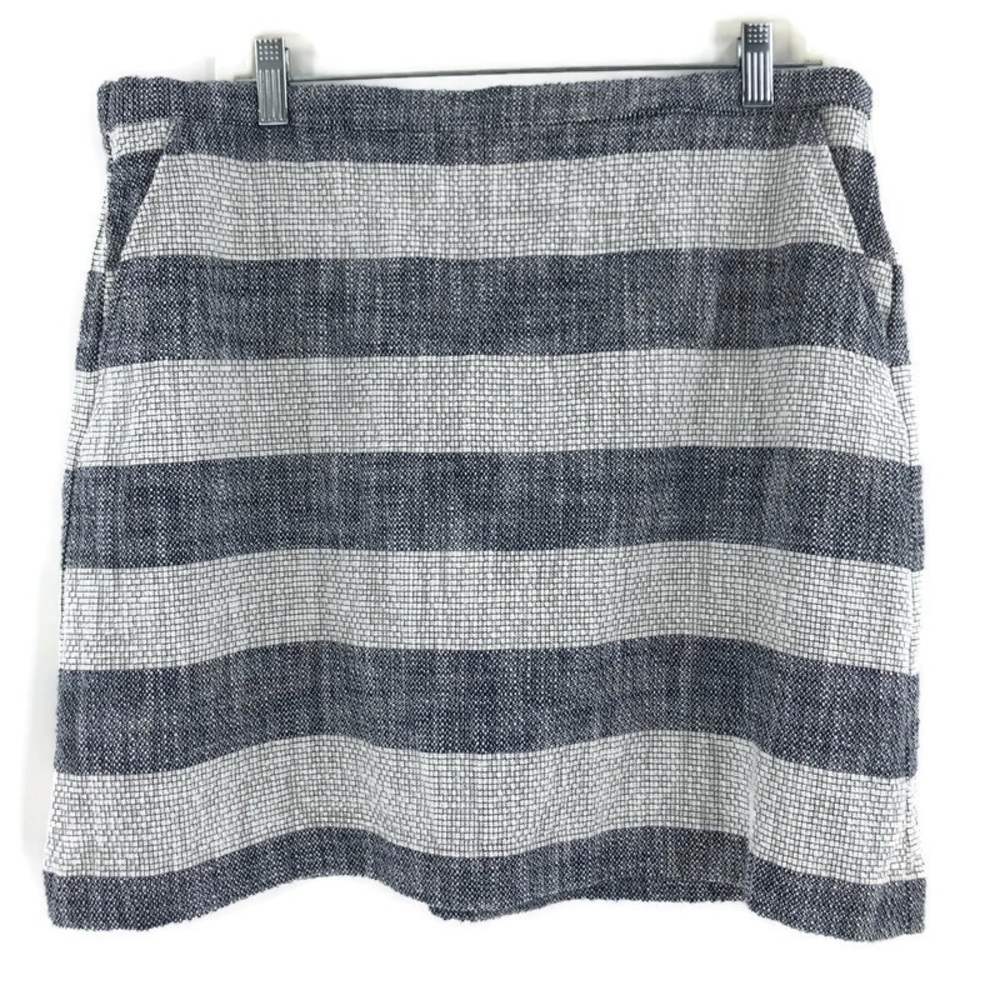 LAST CHANCE A New Day Blue & White Stipe Skirt Size L 068